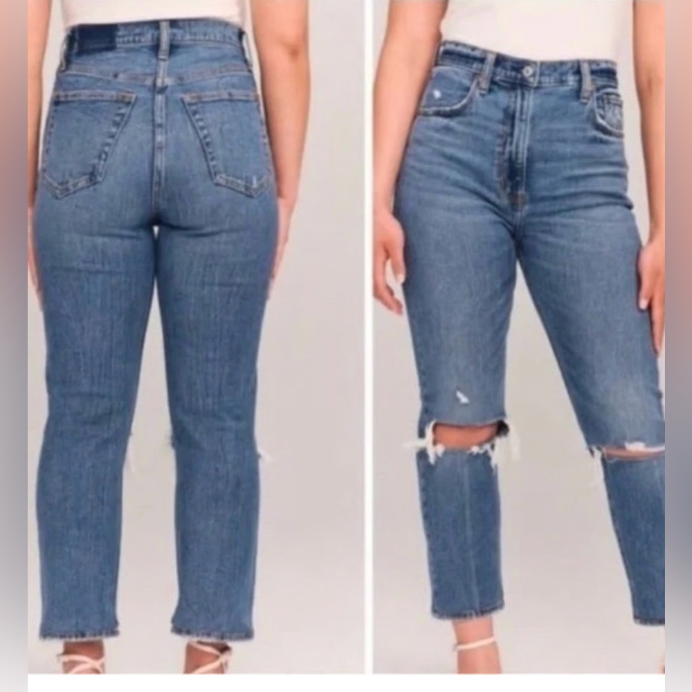 Abercrombie & Fitch Ankle Straight ultra High Rise Jeans. Women‎ size 27/4s